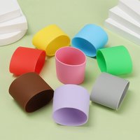 Silicone Non-slip Mug Sleeve Glass Bottle Cover Cup Sleeve Heat Insulation Bottle Sleeves For Mugs Ceramic Coffee Cups Wrap