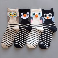 1pairs Cartoon Owl Cute Girs Sock Kwaii Funny Fashion Anime Spring Autumn Sweat Absorption Classic Sock Lolita Wonmens