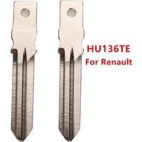 10 Stück Original Schlüsselblatt HU136 HU136TE Klappschlüssel Unschliffenes Autoschlüsselblatt für Renault Megan Modus Clio Modus Kangoo Logan Sandero Duster