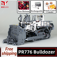 KEJI 42100 Liebherr PR 776 Dozer Excavator Engineering Vehicle Remote Control Building Blocks Model Bricks Kit Toys Gift