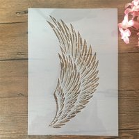 A4 29cm Eagle Wing DIY Layering Stencils Wall Painting Scrapbook Coloring Embossing Album Decorative Template