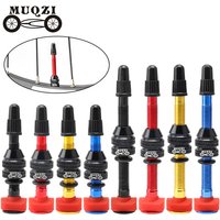 MUQZI 2PCS Bike Presta Tubeless Air Valve 40mm 60mm Tubeless Wheel Tyre F/V Valve MTB Road Bicycle Tire Parts W/Tool