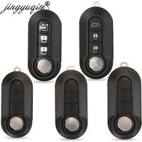 jingyuqin 10pcs 2/3BTN Remote Car key Shell Case For Fiat 500 Panda Punto Bravo Ducato Peugeot Boxer Citroen Jumper Auto