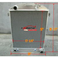3 ROW 62MM All Aluminum Radiator For 1932 FORD HI-BOY Grill Shells CHEVY ENGINE 32 1 Year Warranty