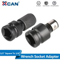 XCAN Wrench Socket Adapter 1/2" Square To 1/4" Hex Ratchet Socket Wrench Socket Adapter Spanner Set Drive Converter Impact Tool