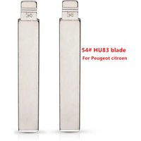 10pcs 54# HU83 Metal Uncut Blank Flip Remote Key Blade For Peugeot 407 Citroen for keydiy KD xhorse VVDI JMD