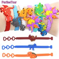 Dino Bracelets Set Kids Favors Gift For Jurassic World Dinosaur Party Birthday Matching Baby Shower Decoration