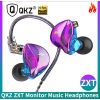 Newest QKZ ZXT MT1 In Ear Earphone Dynamic DJ Monitor IEM Earbud HIFI Sport Noise Cancelling Headsets M10 TA1 ST1 V90s T300 X7