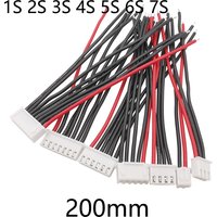 5Pcs JST XH 1s 2s 3s 4s 5s 6s 7s Battery Balancing Charge Plug Silicone Wire JST XH Female Cable 200mm 22AWG for RC Parts