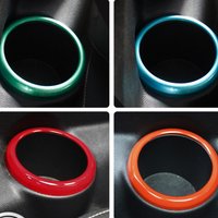 Car Door Cup Holder Decorative Ring Rear Drain cup Frame Sticker For MINI ONE COOPER F55 F56 F57 Accessories Interior Styling