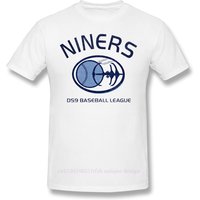Deep Space Nine Niners DS9 Baseball League T-Shirt Men Short Summer Sleeve Science Fiction Series Casual Shirt Loose