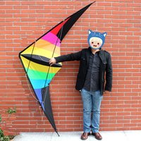 Outdoor Fun Sports 2.2m Power Dual Line Stunt Kite Good Flying