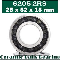 6205 Hybrid Ceramic Bearing 25*52*15 mm ( 1 PC ) Industry Motor Spindle 6205HC Hybrids Si3N4 Ball Bearings 3NC 6205RS