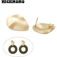 New 26*18mm 6pieces/bag High Quality Zinc Alloy Matte Gold Earring Base Connectors Linkers for DIY Earring Jewelry Accessories