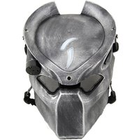 Alien Vs Predator Wolf Mask with Lamp Outdoor Wargame Tactical Mask Full Face Cs Mask Halloween Masks Party Cosplay Horror Mask