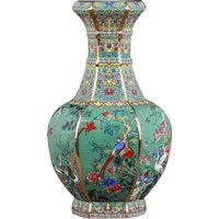 Jingdezhen Porcelain Vase Porch Ornaments Antique Official Enamel Porcelain Antique Collection Square Vase