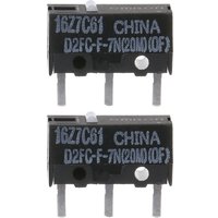 Mouse Micro Switch Original Omron D2FC-F-7N White Dot 20M Clicks Life Micro Switches 2PCS