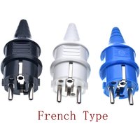 French Standard Waterproof IP54 Industrial Electrical Power French Type E Rewireable Plug Male Socket Outlet Adaptor 250V 4000W