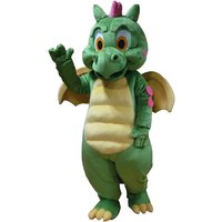 Green Dinosaur Mascot Costume Dragon For Adults Halloween Carnival Party Event