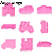 DY0561 Truck and Christmas Tree Epoxy Resin Silicone Molds Bus/ Car/Bike/lawn mowe/Tractor for a Keychain Jewelry diy mold
