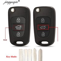 10pcs Remote Flip Key Shell For Hyundai Elantra I30 IX35 Accent Solaris Kia K2 K5 Sorento Sportage 3 Button Car Folding Key Case