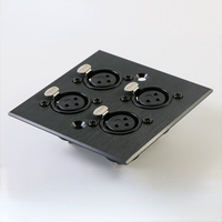 3Pin XLR Female Cannon 86 aluminum alloy audio panel Wall recording studio row plug