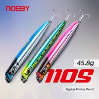 Noeby 3-teiliges Angelköder-Set, 110 mm, 46 g, sinkender Bleistift, langer Wurf, Wobbler, künstlicher harter Köder, Shore Jigging, Meeresangelköder