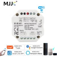Tuya LED Dimmer 220V 110V 230V AC Traic Push Switch Smart Wifi Dimer for Bulb Light Lamp Work with Alexa Google Home S1-B-WT