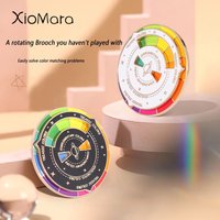 Custom Color Rotary Color Compass Enamel Pins Brooches Take Off Bag Lapel Badge Nightcap Planetary Jewelry Gift For Fine Friends