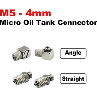 Micro connecteur d'huile hydraulique M5-4mm, 4 pièces, pour cylindre de réservoir d'huile, pièces de modèle RC