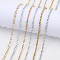 2m PVD Never Fade Stainless Steel Chains Bulk Dia 2 2.5mm Necklace Link Chains Lot for Diy Bracelet Findings Jewelry Making