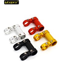 AliExpress NONE Litepro S82 Folding Bike Handlebar Stem Bicycle Riser Double Stem Aluminum BMX Handlebar Stem Adjustable Double Stem 25.4mm LP