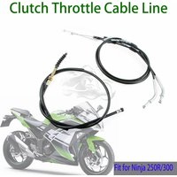 Fit for Kawasaki EX300 Ninja 300 Z300 Motorcycle Clutch Cable Throttle Cable Line Wires 2013 - 2018 2014 2015 2016 2017
