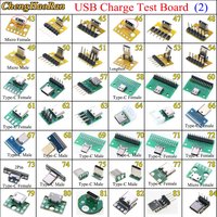 (61-80) Micro Mini USB Type C 2Pin 3.0 2.0 Female Male connector Data Charging Cable Jack Test Board with Pin Header 90 Degree