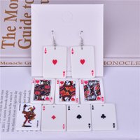 10pcs/pack Double Face Big Poker Playing Card A J Q K Resin Charms for DIY Jewelry Accessory