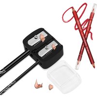 Double Holes Precision Lipstick Eyebrow Cosmetic Pencils Sharpener Eyebrow Lip Liner Eyeliner Pencil Girls Gift School Supplies
