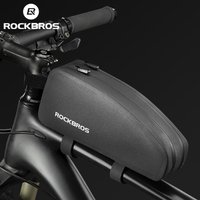 ROCKBROS Bicycle Bag Rainproof Top Tube Bag 1L 1.6L Big Capacity Nylon Ultralight Portable Doube Zipper Front Pocket Bike Bag