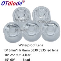 13mm 3535 Lens XPE XPE2 XPG XPG2 XTE Epiled/Semiled 3535 LED Lens waterproof 3030 Chip Diode Clear Bead Surface Integrated lens