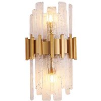 Art Deco Glass Wall Lights Modern Bedroom Lamp AC110V 220V Gold Hotel Corridor Fixtures