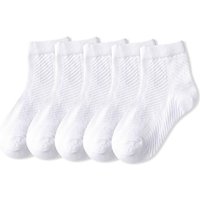 Children Cotton Socks Summer Thin Breathable Knit Mesh Soft Solid White Fashion Boy Girl Baby Student Kids Black Socks For 1-12Y