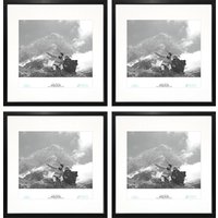 4Pcs/Set Picture Frame Metal Poster Frame Classic Aluminum Photo Frames For Wall Hanging Square 25X25 30x30cm Photos Frame