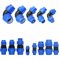 Tuyau d'eau en plastique 20/25/32/40/50/63mm, connecteur rapide, coupleur droit coudé 1/2 3/4 1 1.5 2 pouces, tuyau Pe, adaptateur 2 voies, 1 pièce