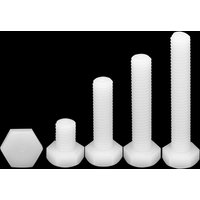1/50X M3 M4 M5 M6 M8 M10 M12 M14 M16 White Nylon Plastic Insulated Outer External Hex Hexagon Head Cap Bolt Screw 5-120mm DIN933
