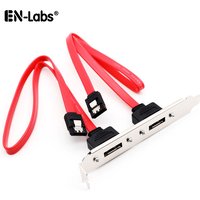 SATA to eSATA Cable Adapter w/ PCI Slot Cover Plate Full Profile ,Dual Ports External SATA 6Gbps eSATA to Motherboard SATA Cord