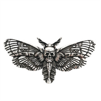 Nostalgia Wicca Dealth Moth Brooches Cute Insect Butterfly Witch Accessories Gothic Broches Christmas Jewelry image 4