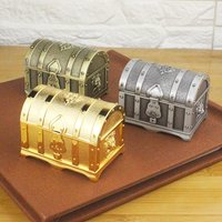Taille 7x5x5 cm boîte à bijoux Vintage en métal Art artisanat Pirates coffre au trésor bibelots organisateur de rangement paquet cadeau étui à jouets cercueil