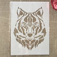 A4 29cm Wild Wolf DIY Layering Stencils Wall Painting Scrapbook Coloring Embossing Album Decorative Template