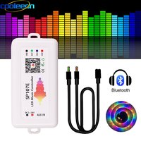Sp107e musique LED Contrôleur pour ws2812b ws2811 ws2815 sk6812 RGBIC adressable LED bande lumineuse 5V 12V 24V Bluetooth app pixel Control Dimmer