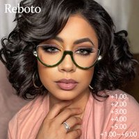 Lunettes de lecture 2027 pour femmes, anti-lumière bleue, pour la farsightedness, transparentes, demi-monture, mode, en acétate