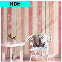 5M Pink Wood Panel Self Adhesive Wallpaper Multi Color Wood Plank Peel and Stick Wallpaper Stripe Wall Decor Wall Mural